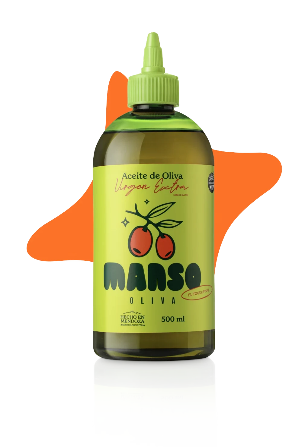 Botella MANSO OLIVA — El toque final